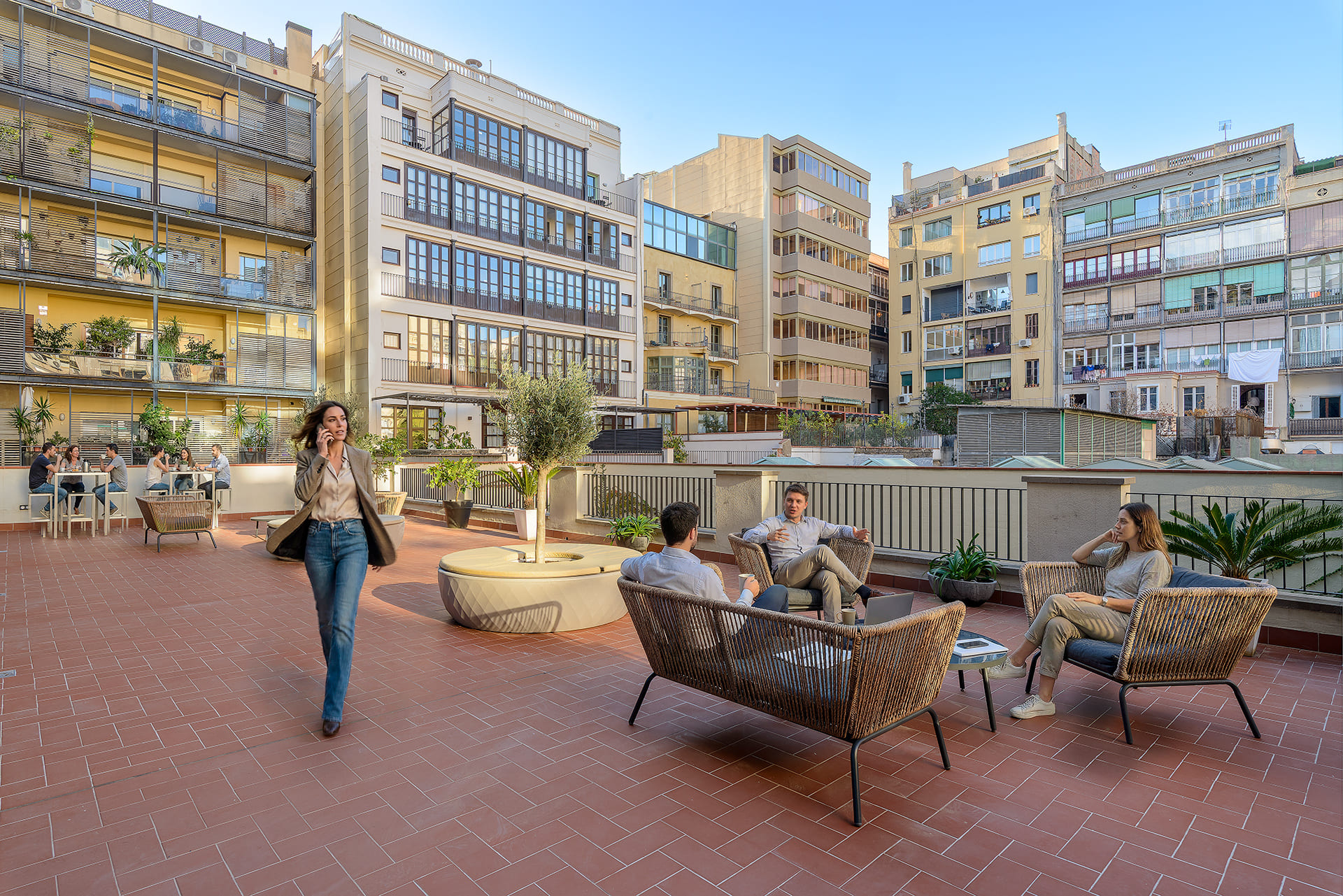 Terraza en Pati Barceloni de Manzana Tradicional